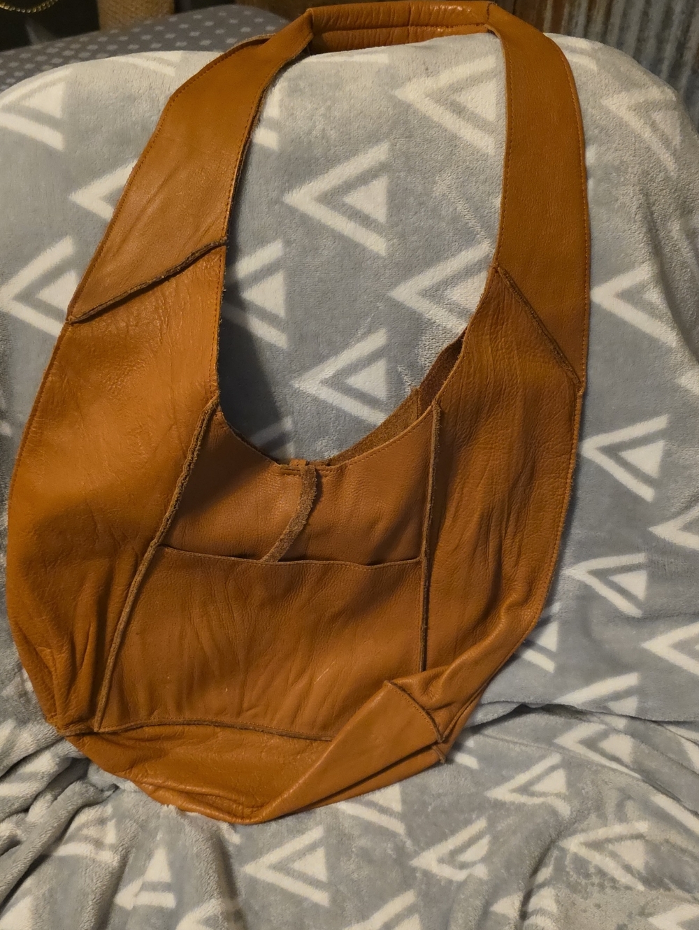J. Jill Cognac Leather Hobo Shoulder Bag